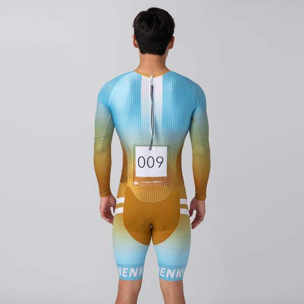 Men's PRO Back zipper LS TT Skinsuit W-CMS2271E-3A