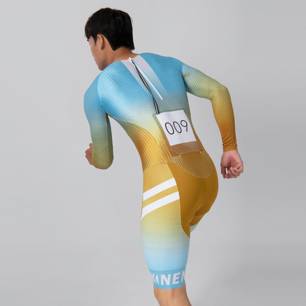 Men's PRO Back zipper LS TT Skinsuit W-CMS2271E-3A
