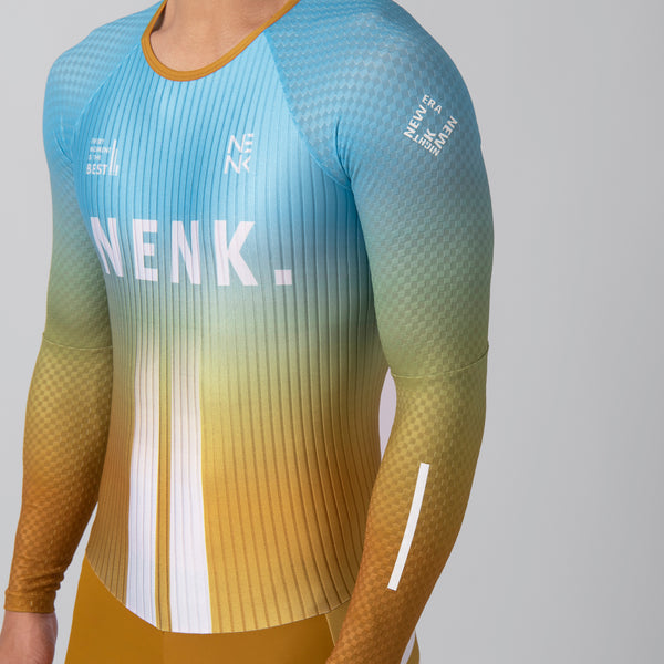 Men's PRO Back zipper LS TT Skinsuit W-CMS2271E-3A