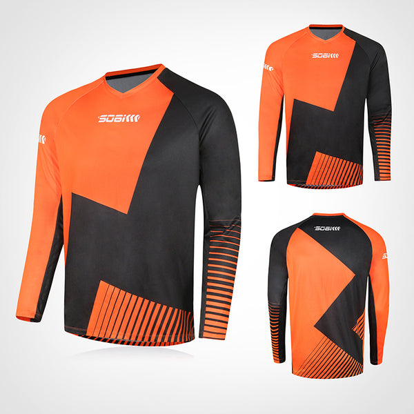 Custom Mens Long Sleeve Mountain Bike Jersey CMMT003B
