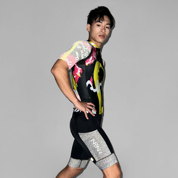 Men’s Cargo One-Piece Reflective Bib Shorts CMBPRO712E-3D