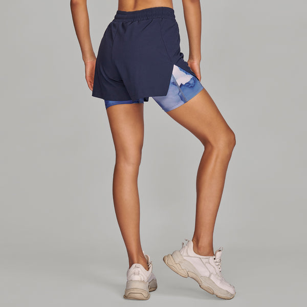 Women's Sport 2 IN 1 Short W-RWB21104D-1