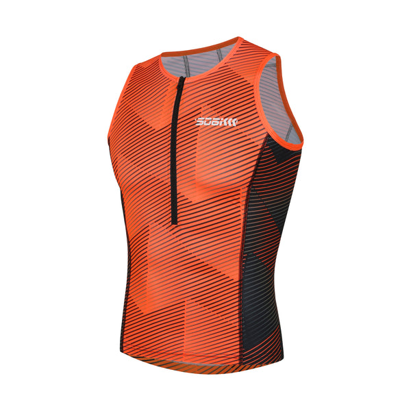 Custom Mens Sleeveless Triathlon Tops Singlet TMT003A